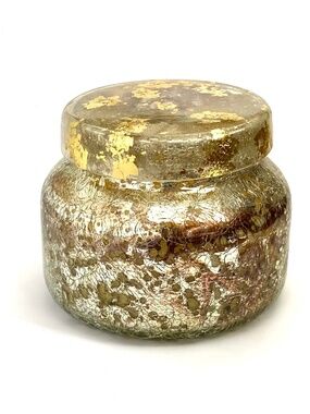 Anthropologie Capri Blue *EMPTY* 19 Oz SILVER MIRROR CRACKLE Signature Jar w/Lid